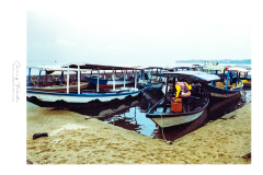 Boats overlooking Lake Kivu